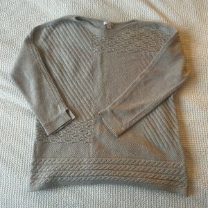 J. Jill Beige Crew Neck Sweater